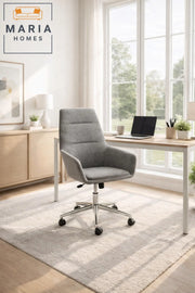Light Grey Office Chair with Wheels Ð Modern Ergonomic Swivel Chair