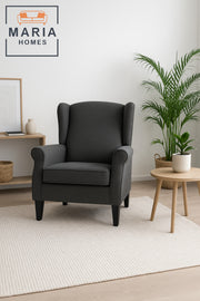 Modern Wingback Armchair with Cushion Ð Elegant Living Room Accent Chair