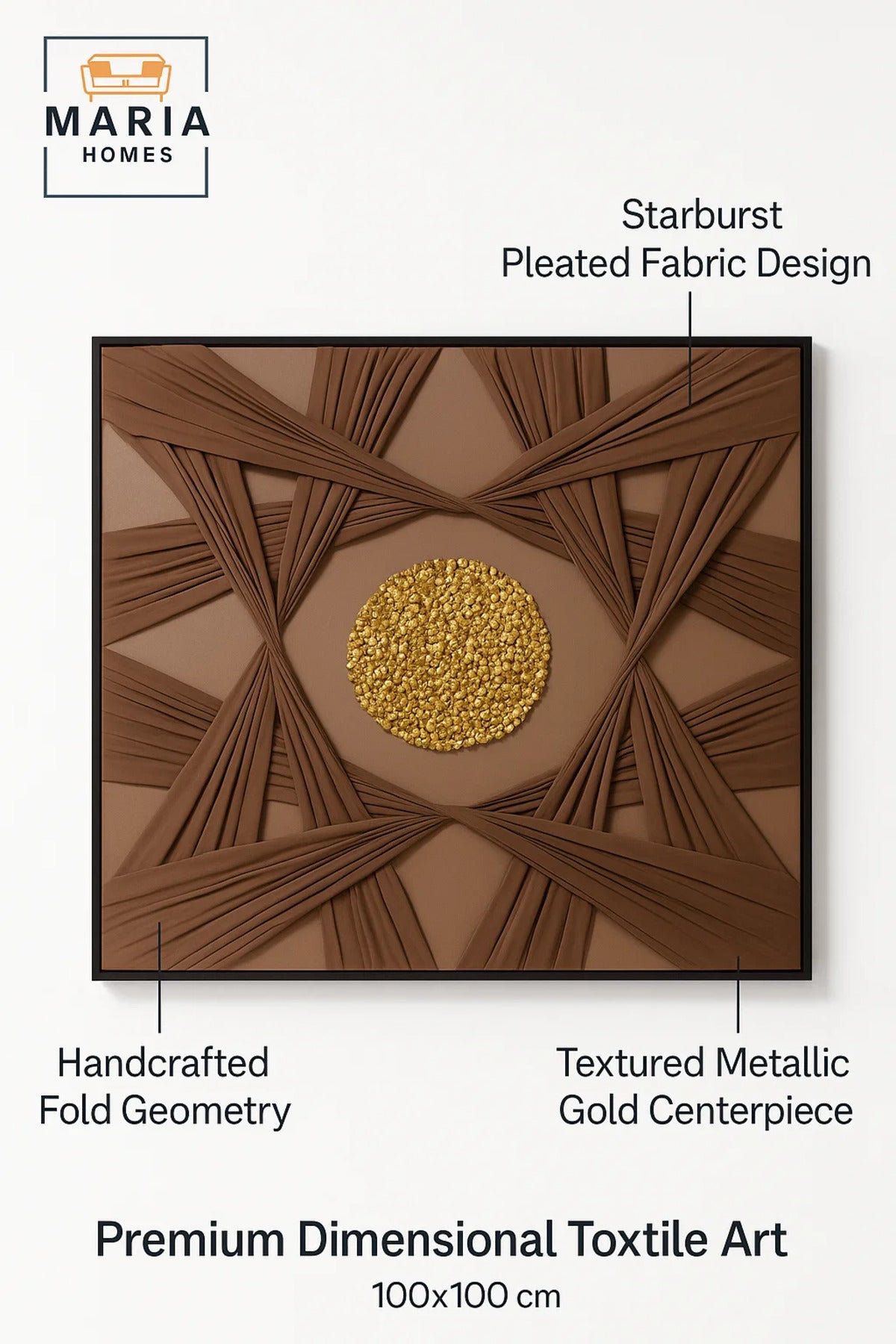 Modern Wall Art 100×100 – Abstract Frame & Luxury Wall Decor for Living Room