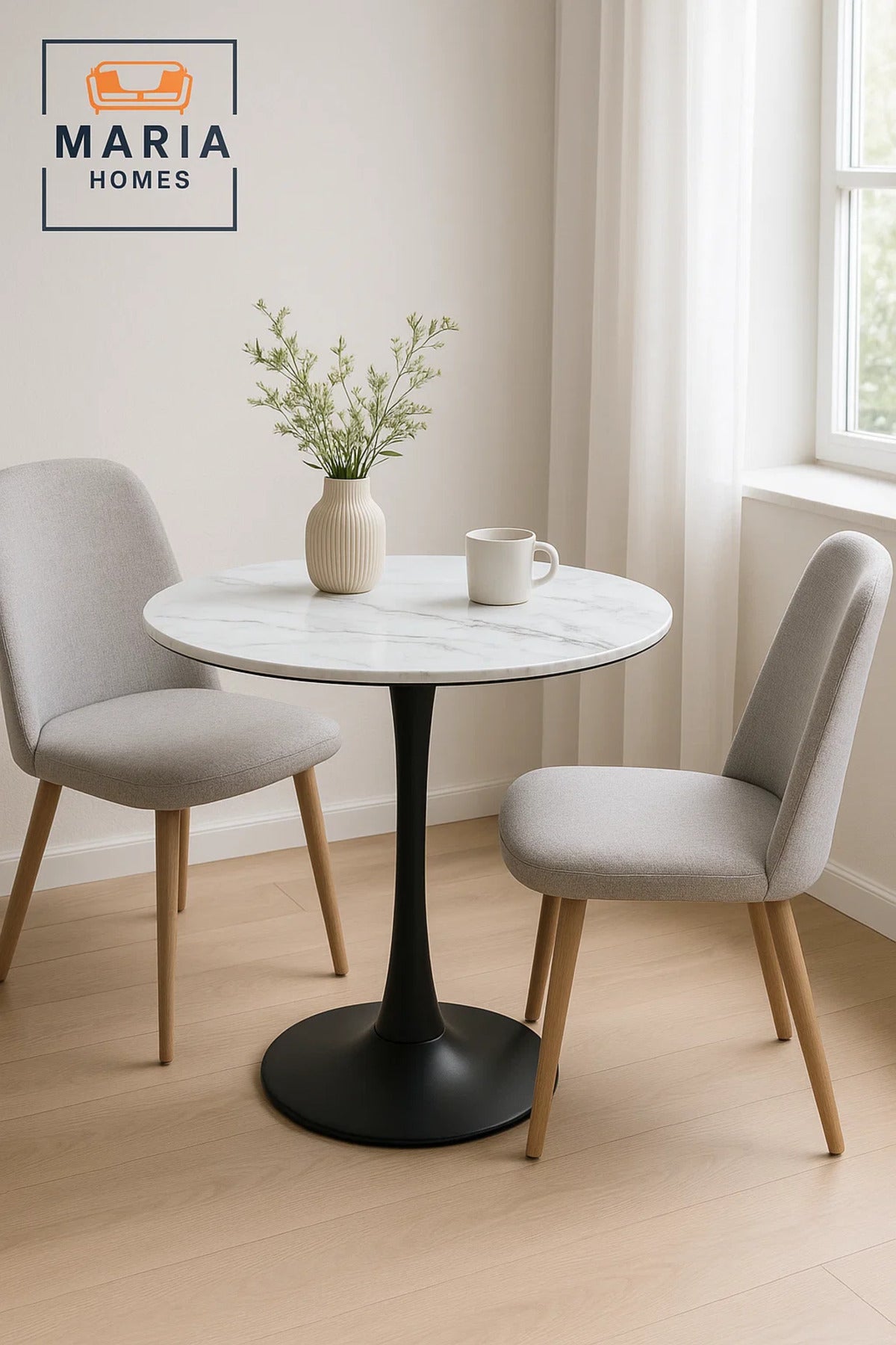 Round White Marble Dining Table √ê Modern Caf≈Ω, Restaurant, Office & Home Metal Furniture 70_70