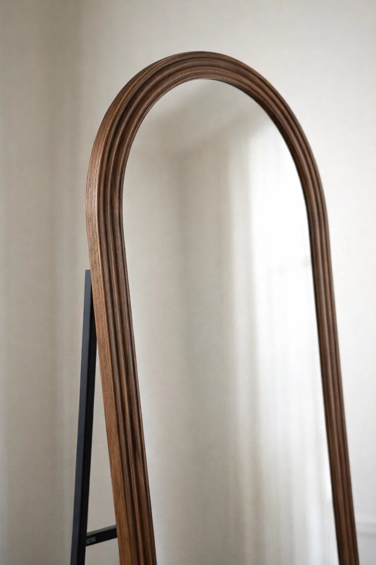 Brown Wooden Frame Arch Standing Mirror 170x60cm Full Length Floor brown wooden frame