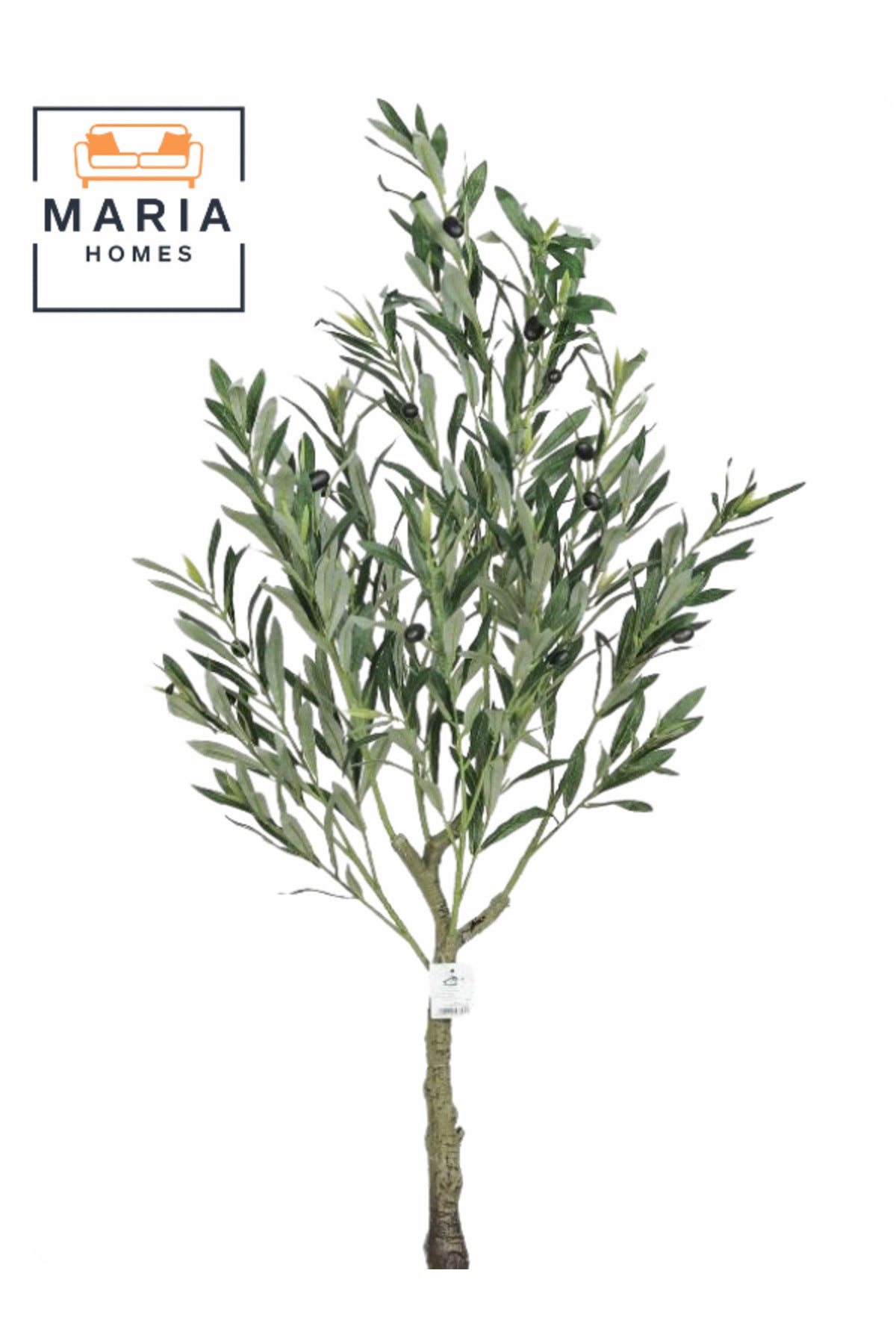 Artificial Olive Tree 125 cm Ð Decorative Green Plant with Woven Basket Pot for home & office