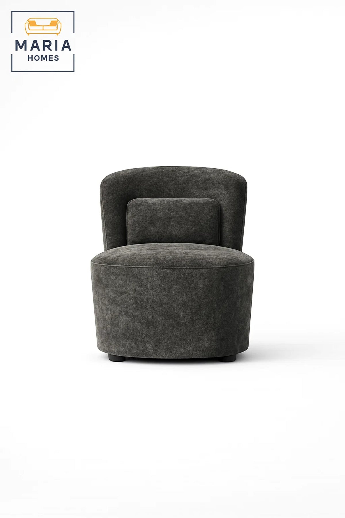 Modern Upholstered Lounge Chair Gray Comfortable Accent Armchair