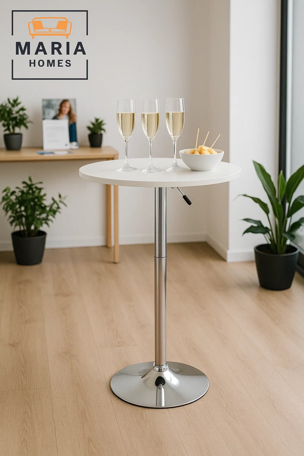 Round white Bistro Table Pedestal Base