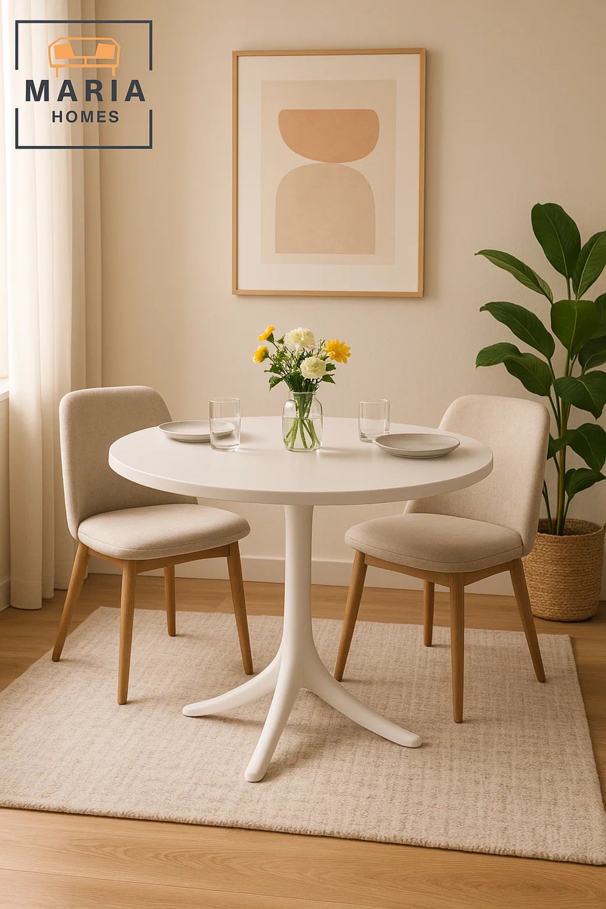 Round White Plastic Dining Table √ê Modern Outdoor, Garden, Patio & Caf≈Ω Furniture 70_70_75 cm