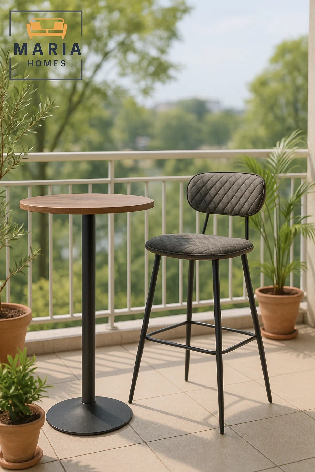 Dark Grey Bar Stool , Modern High Counter Chair for Home, Caf≈Ω, Restaurant & Office Use