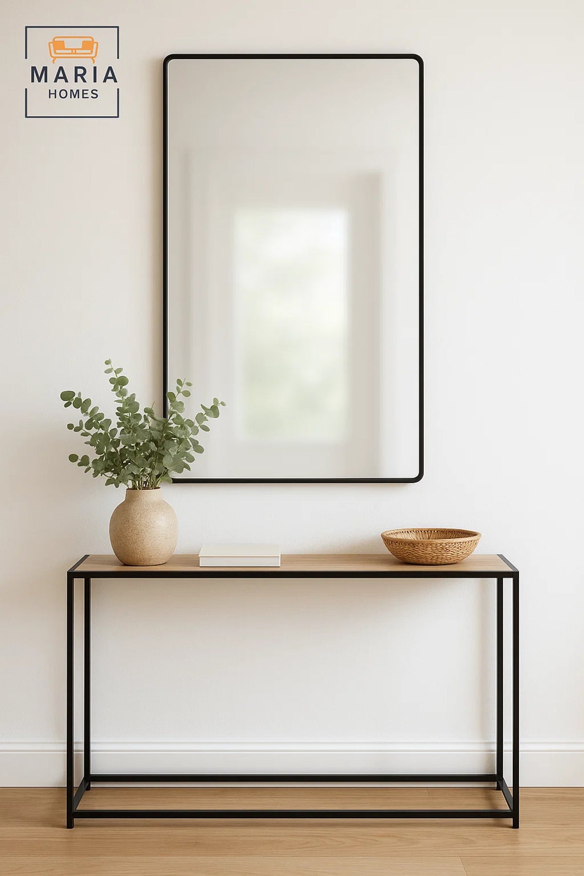 Black Wall Mirror for Bedroom, Bathroom, Living Room, Dressing & Home D≈Ωcor 120x60 cm