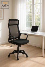 Ergonomic Black Office Chair with High Mesh Back Ð Swivel, Adjustable Height & Comfortable Design
