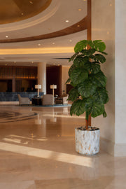 160 cm Artificial Monstera Tree with Marble-Style with Pot – Indoor Decorative Plant