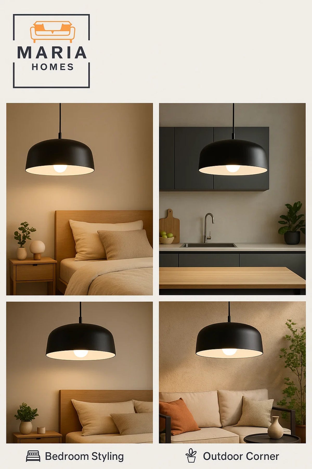 Modern Black Cone Pendant Light