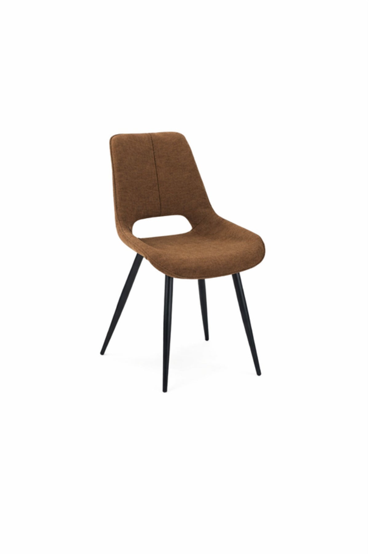 Brown Fabric Dining Chair 87x49x46cm Modern brown fabric dining Kitchen