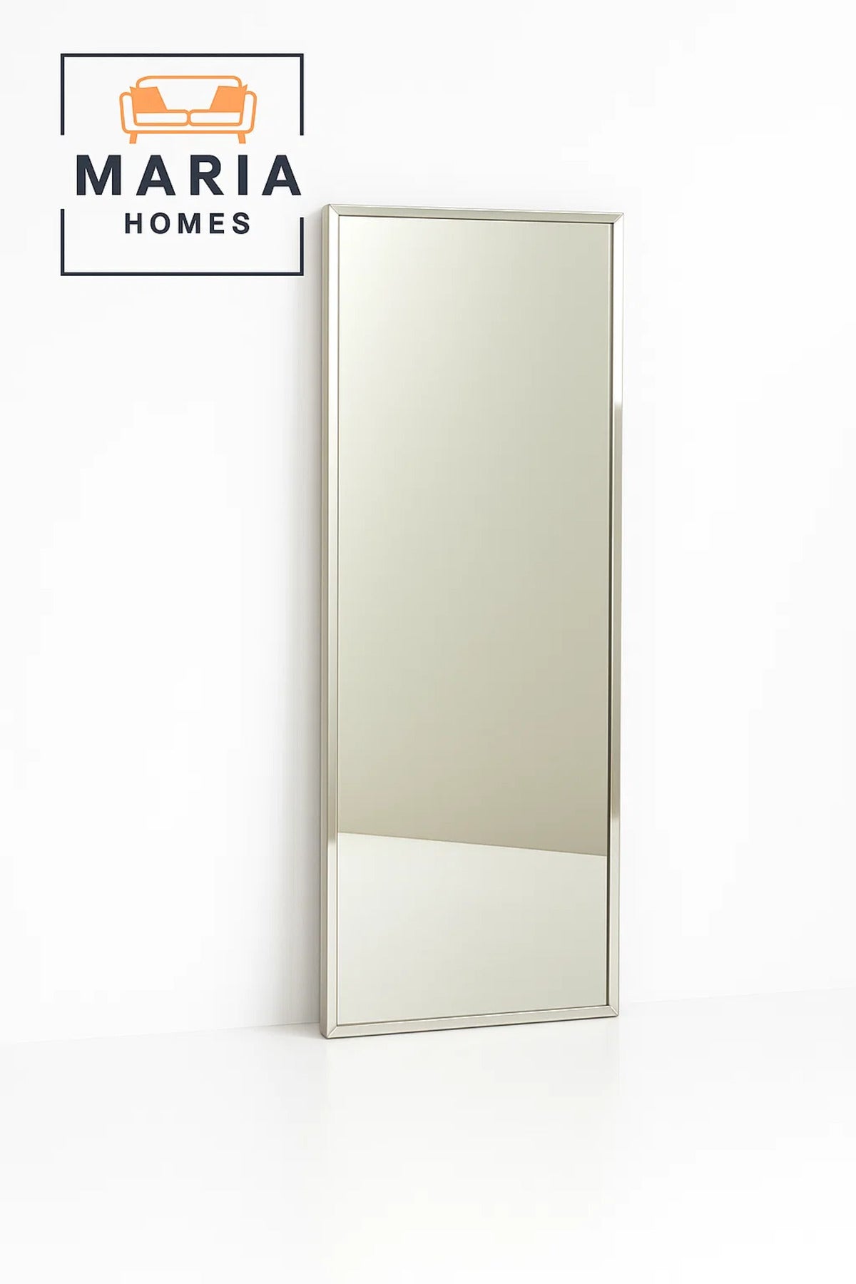 Rectangular Wall Mirror with Polished Silver Frame-size70*50CM