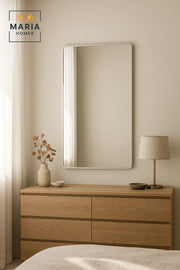 Silver Wall Mirror 120x60 cm for Bedroom, Bathroom, Living Room, Dressing & Home D≈Ωcor