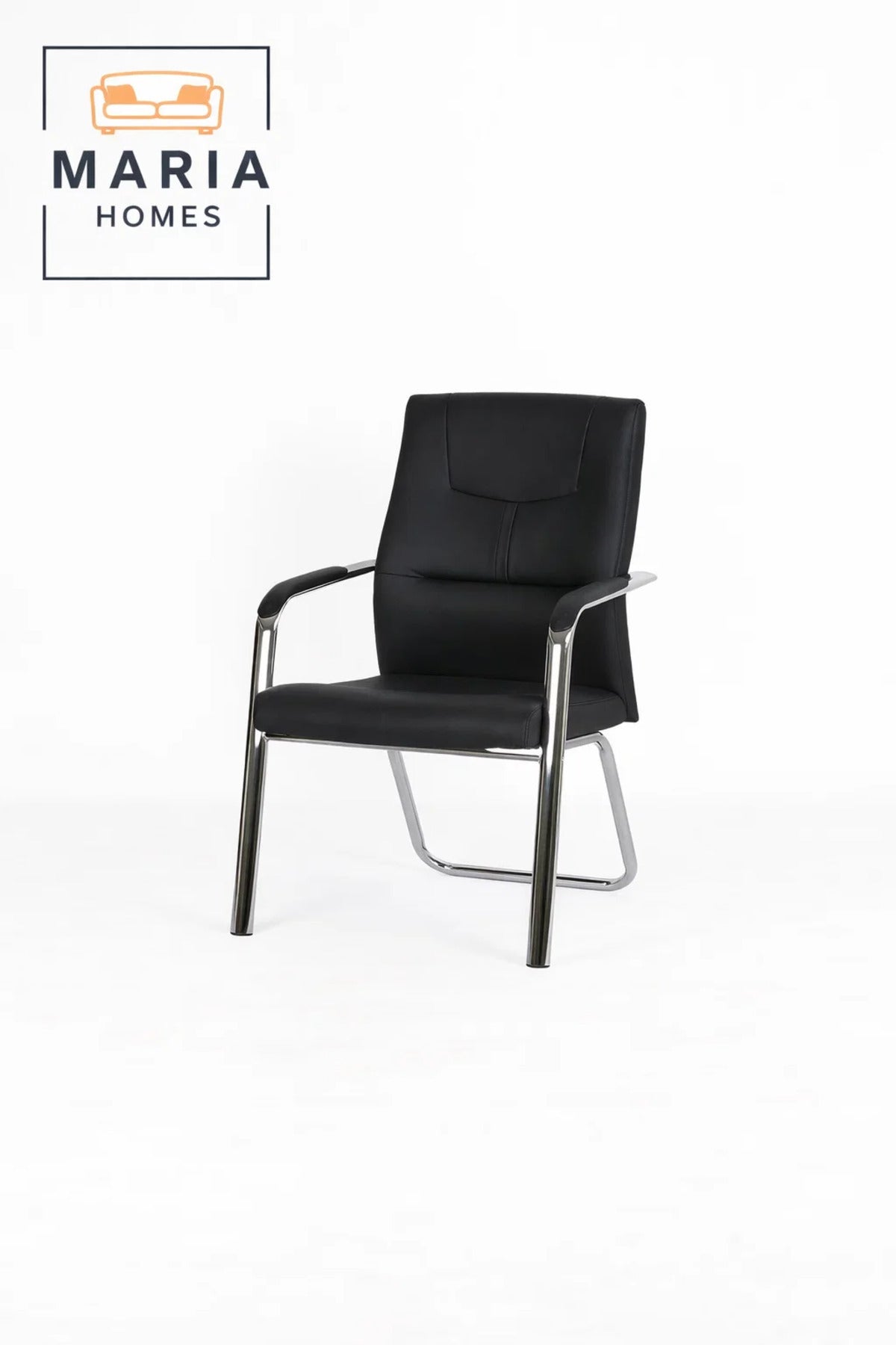 Black Visitor Chair with Armrests Ð Comfortable Office Guest & Meeting Chair