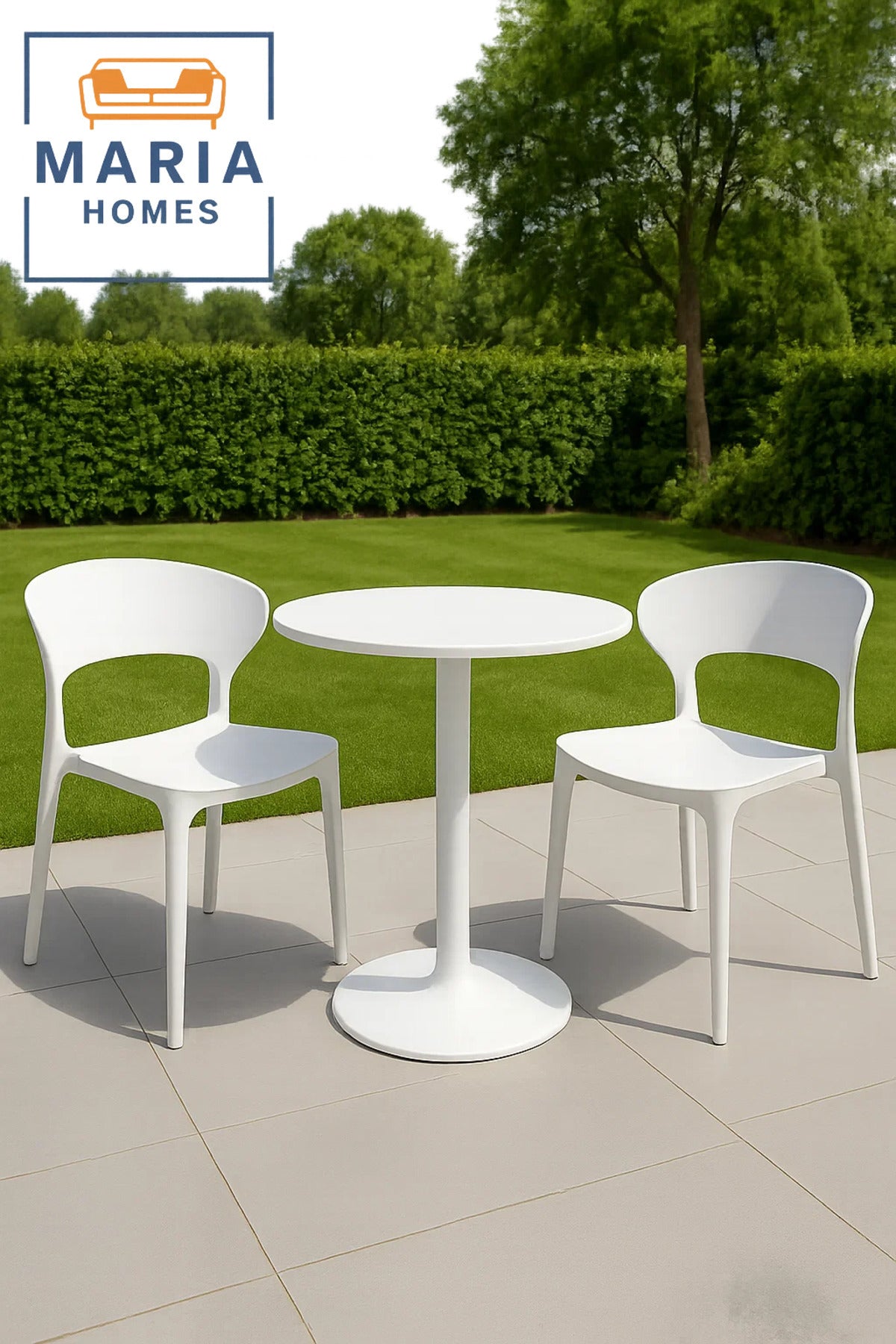 White Modern Plastic Dining Chair Ð Curved Back Ergonomic Chair for Kitchen, Office or CafŽ Use