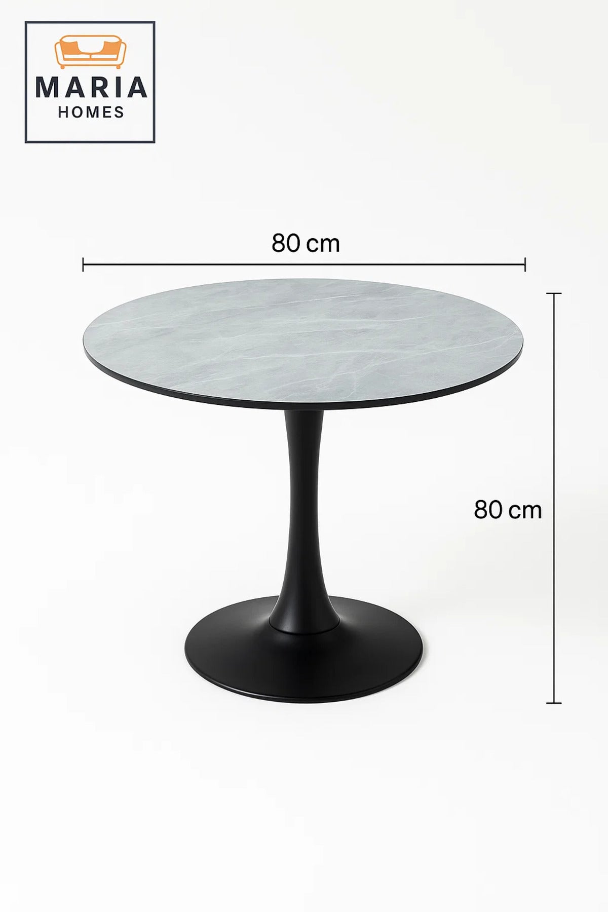 Round Grey Marble Dining Table √ê Modern Caf≈Ω, Restaurant, Office & Home Metal Furniture 80_80