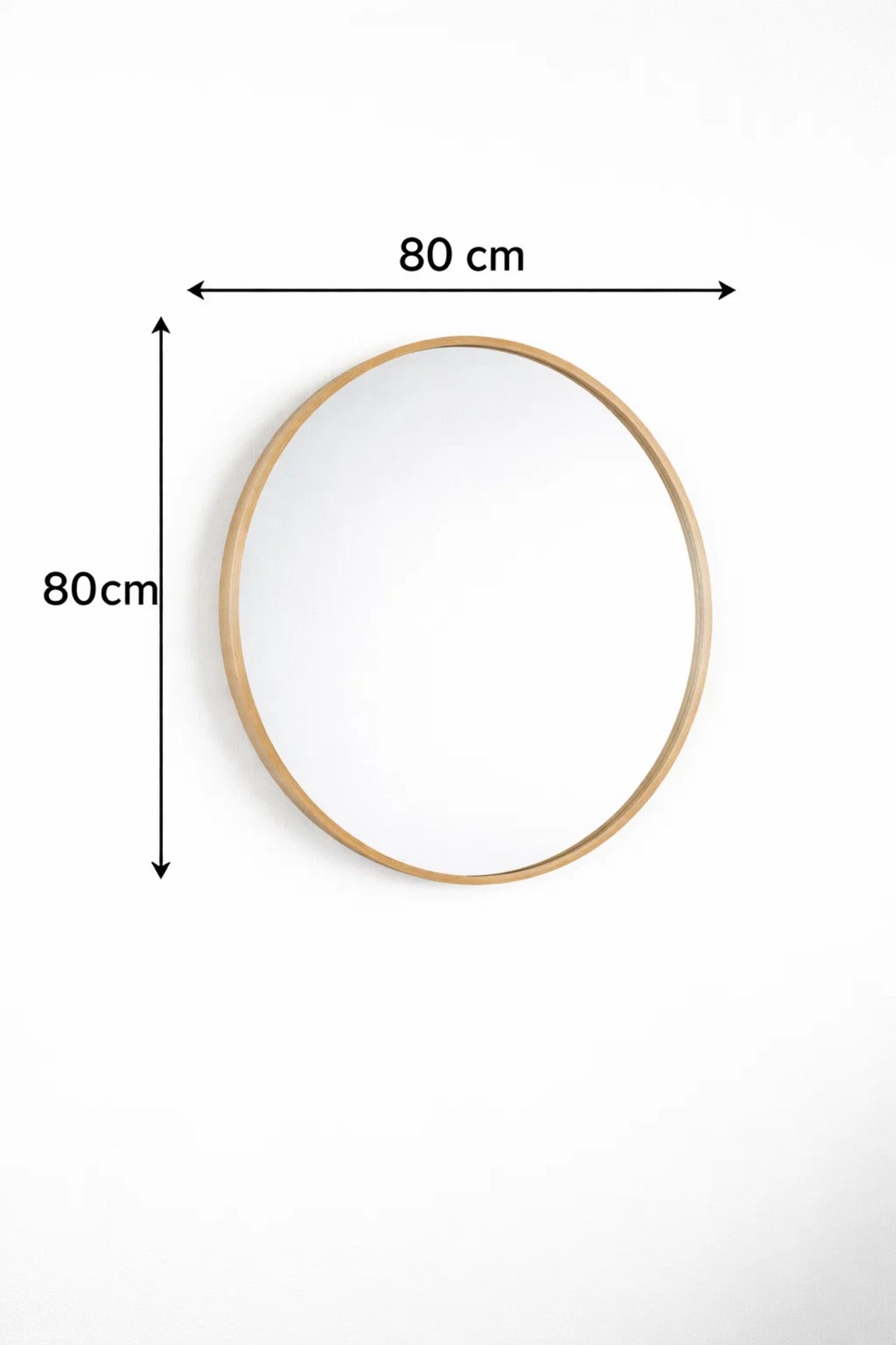 Elegant Round Wall Mirror with Slim Gold Frame for Modern Interiors