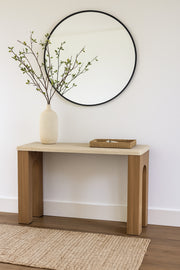 Wooden Console Table with Arched Legs Ð Modern Entryway & Living Room Furniture 140_40_80 cm