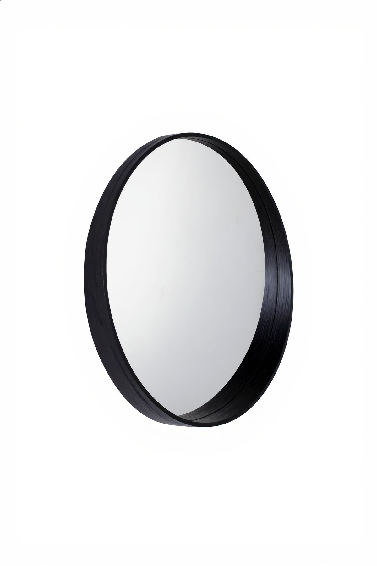 Luxury Black Circle Wall Mirror 80x80cm Wooden Frame Modern Decor for Living Room Hallway Bedroom