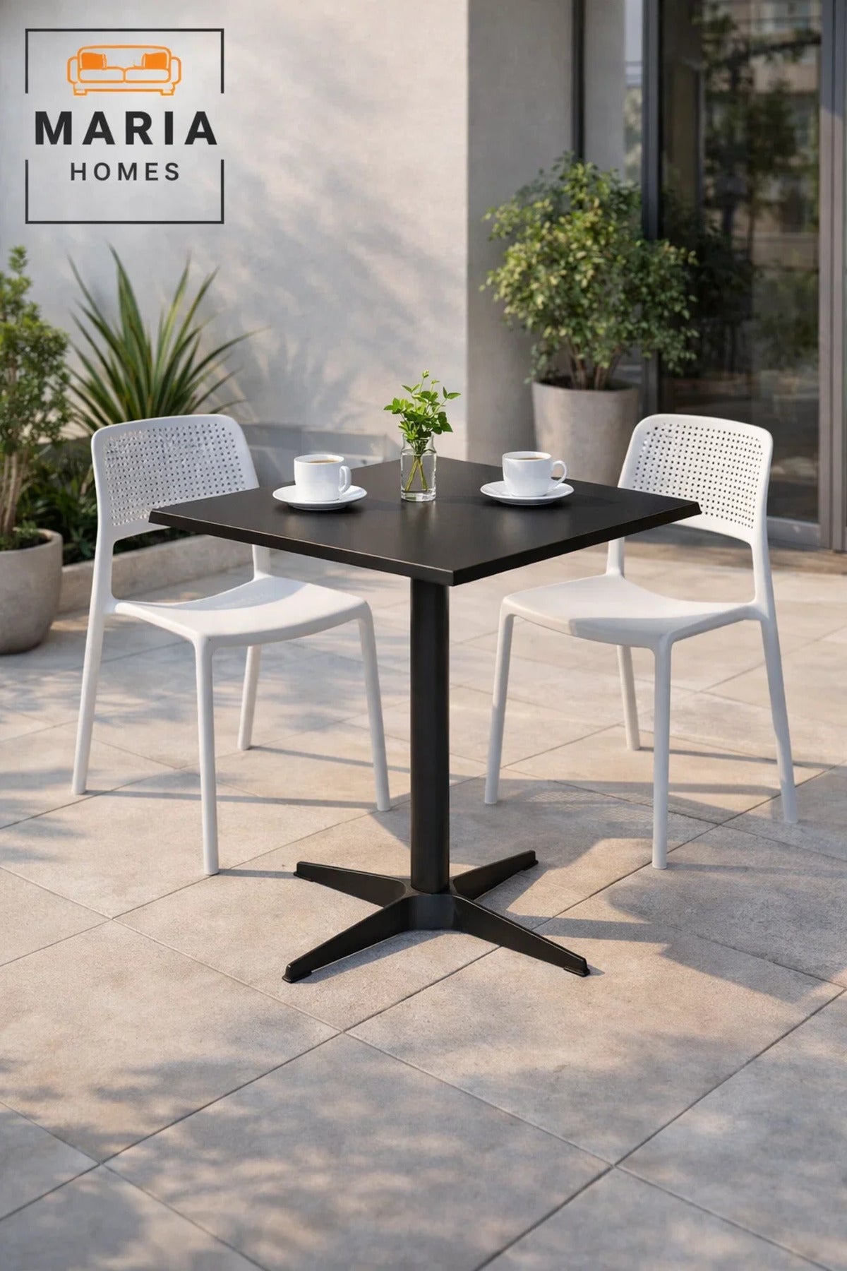 Black Square Table 60_60_73 cm Ð Modern CafŽ & Dining Table