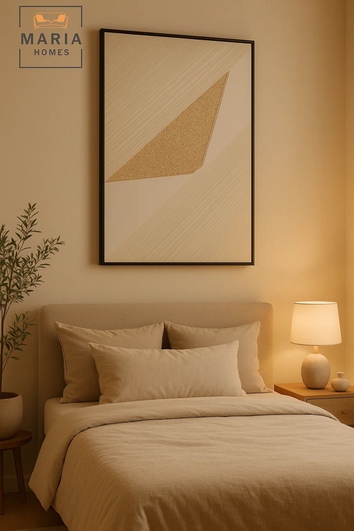 White and Gold Geometric Textured Wall Art √ê Modern Luxury Abstract Decor for Home & Office-80*120CM