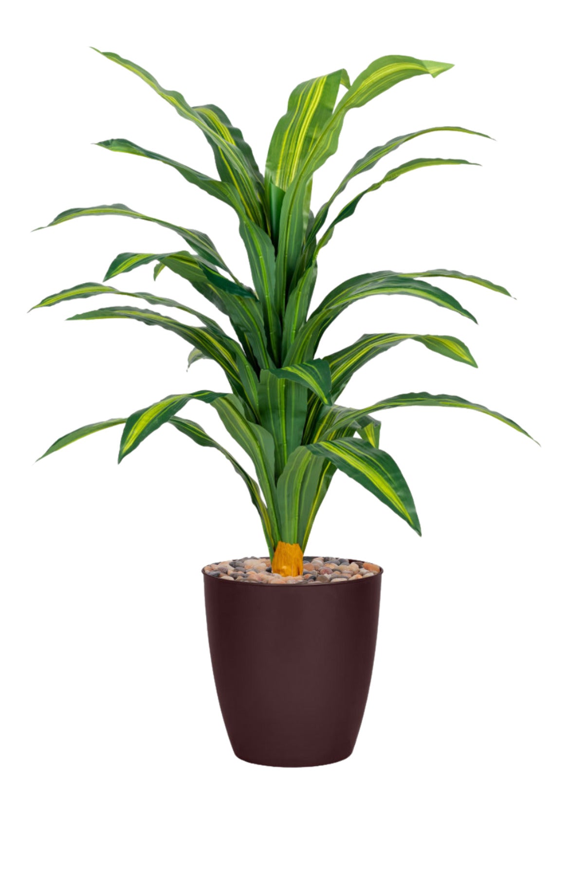 Artificial Dracaena Plant with Modern Plastic Pot Indoor Decor