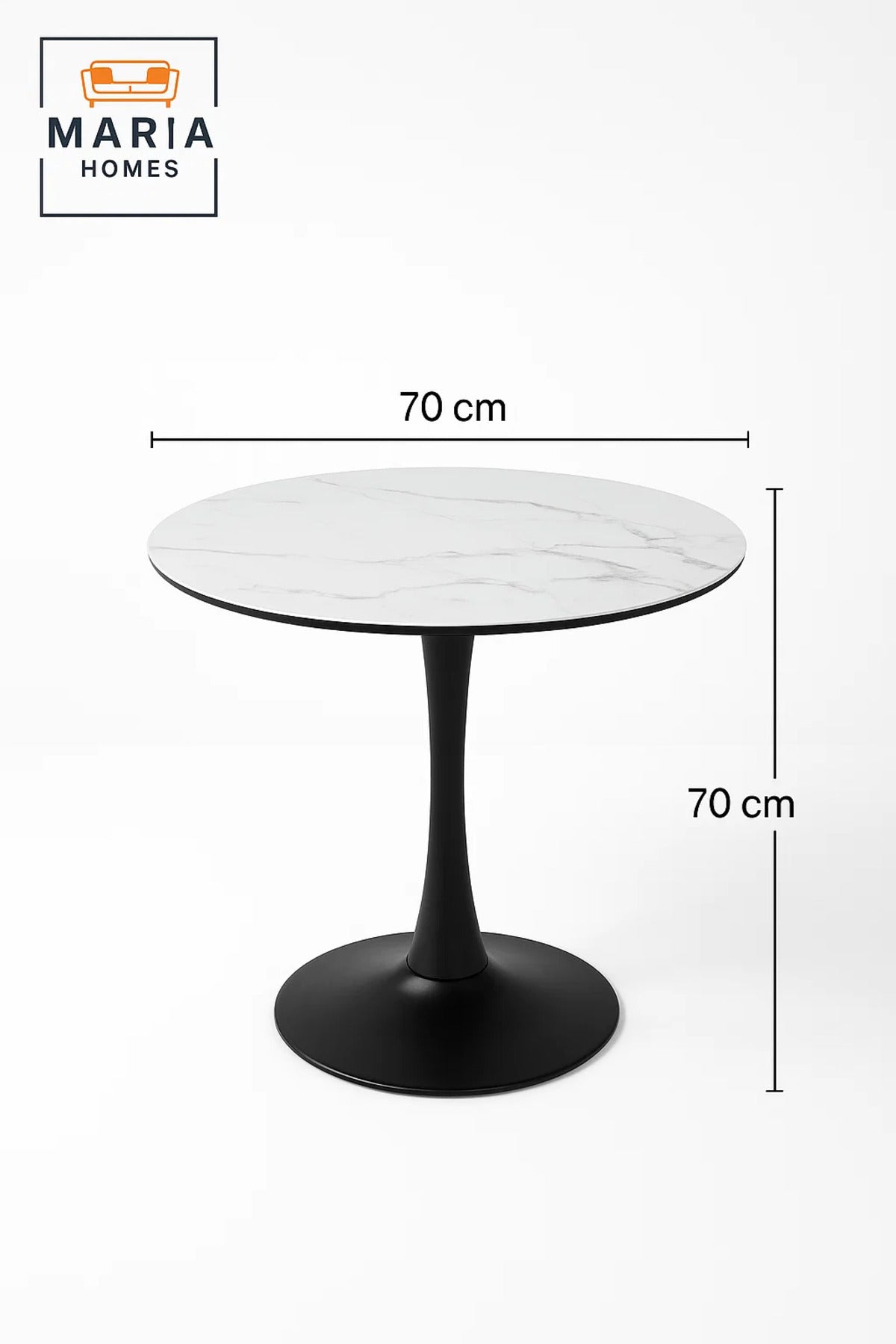 Round White Marble Dining Table √ê Modern Caf≈Ω, Restaurant, Office & Home Metal Furniture 70_70