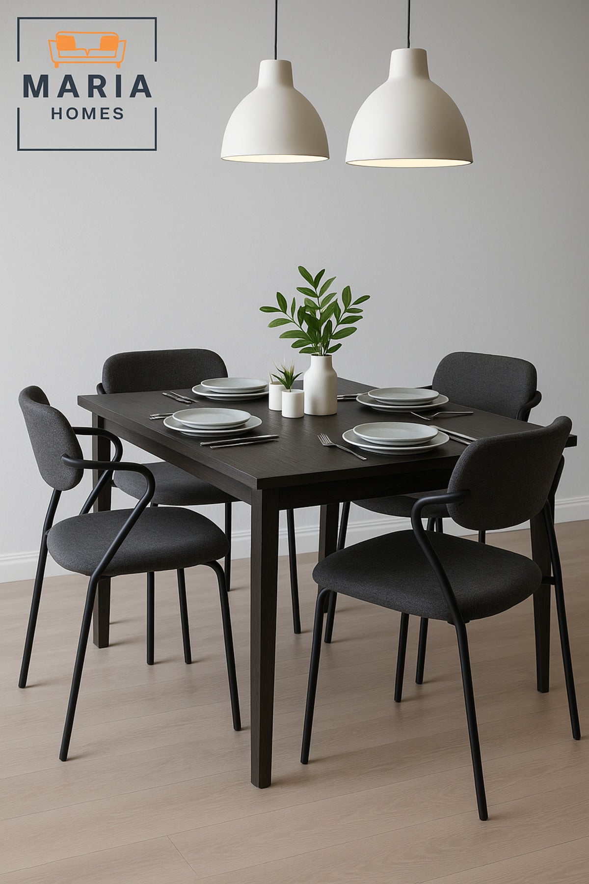 Grey Blue Dining Chair Ð Modern Minimalist Seating for Home, Office, and CafŽ