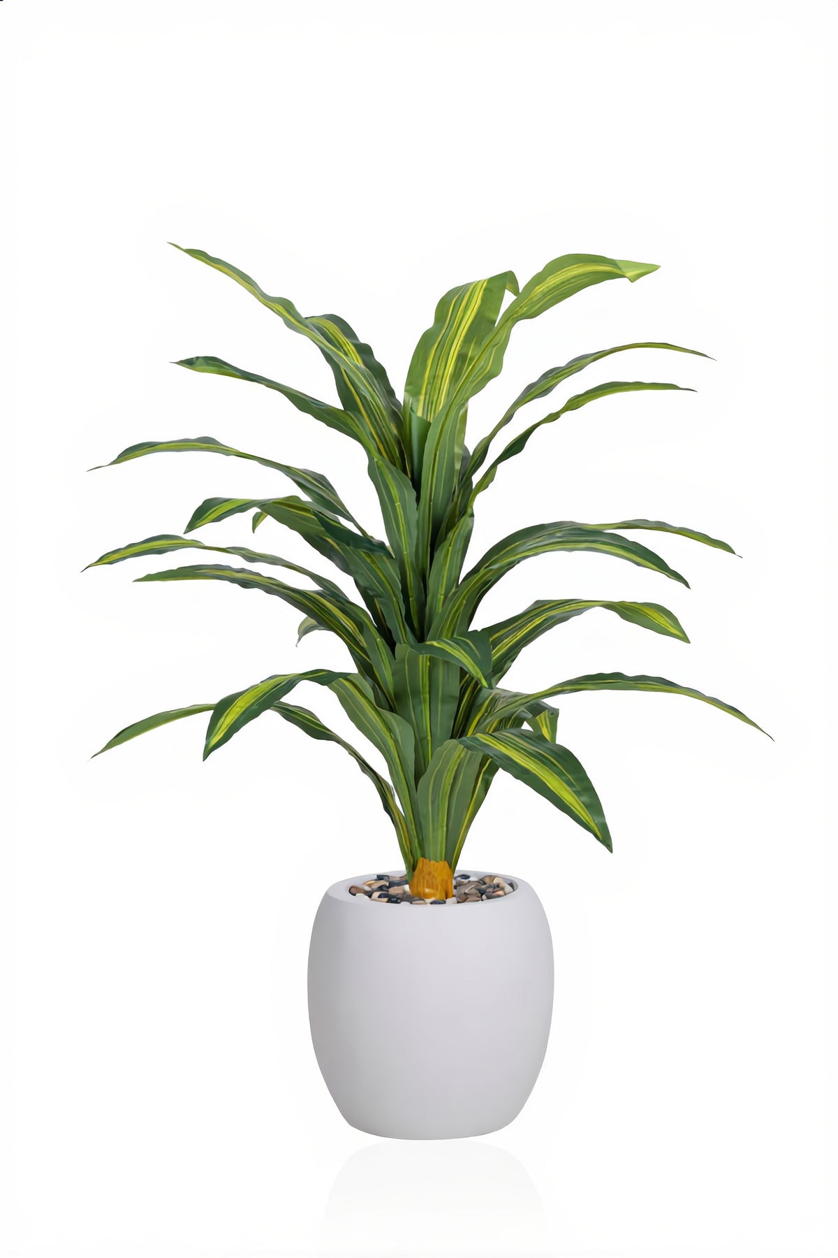 Artificial Dracaena Plant 100 CM with Modern Plastic Pot Indoor Decor