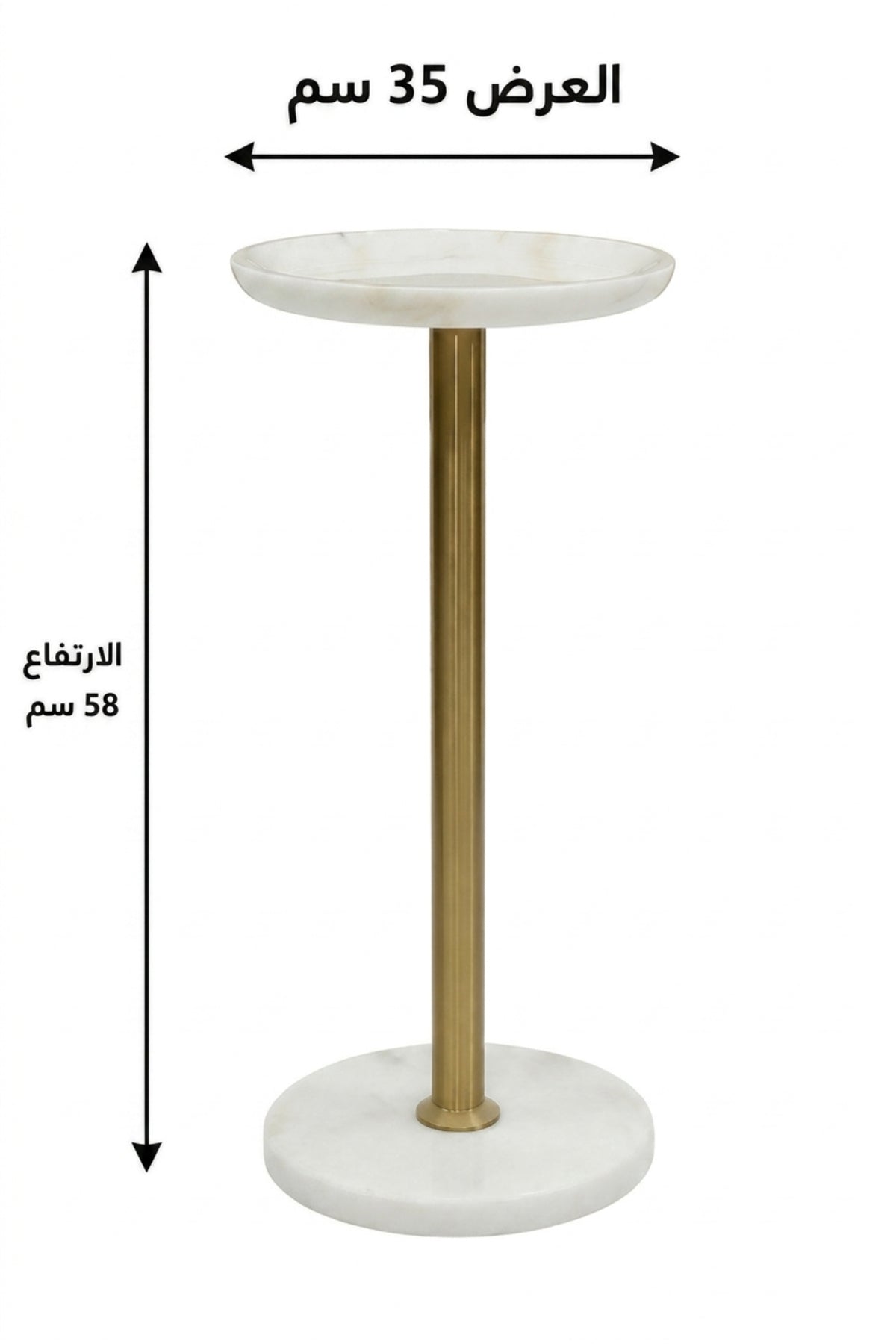 Luxury Marble Side Table Gold Accent Table Round End Table for Living Room Bedroom