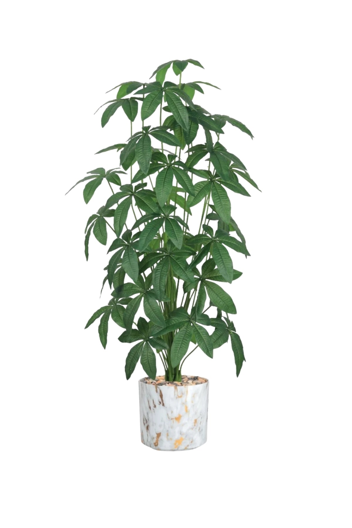 120CM Artificial Tree with White Marble Pot | Indoor Decorative Plant