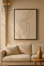 Modern 3D Wall Art Ð Elegant Woman Silhouette Decorative Panel 150_100 cm