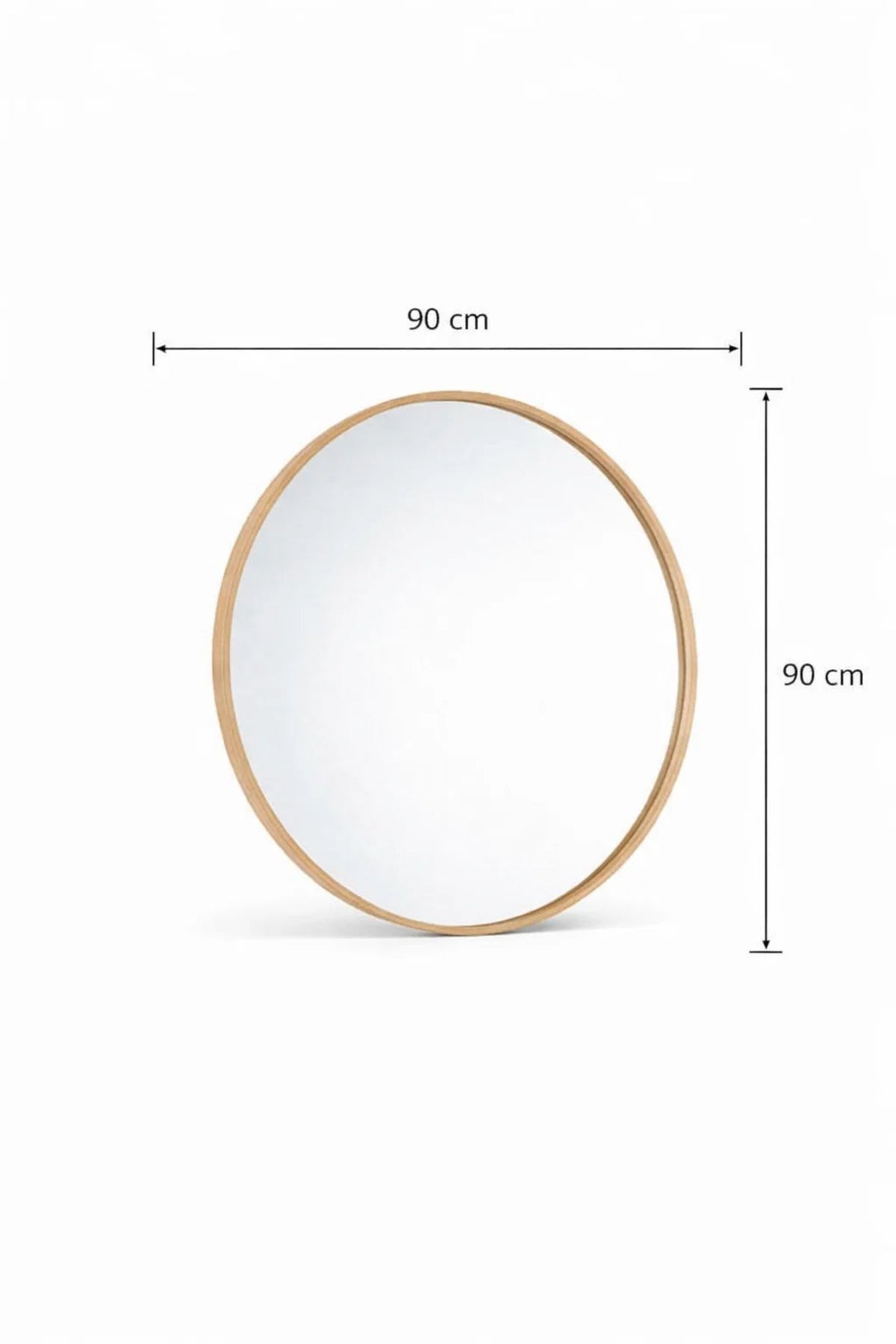 Modern Round Wall Mirror with Gold Frame for Living Room & Bathroom