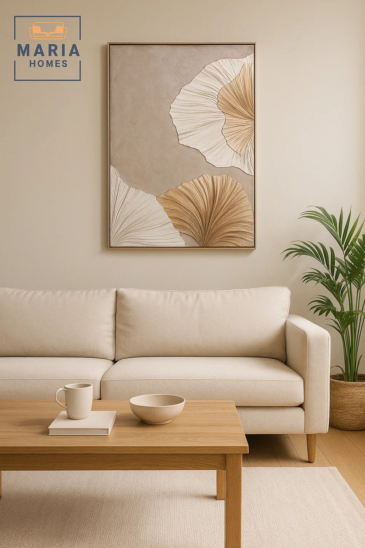 Modern 3D Wall Art √ê Large Floral Decorative Panel for Living Room 120_80 cm