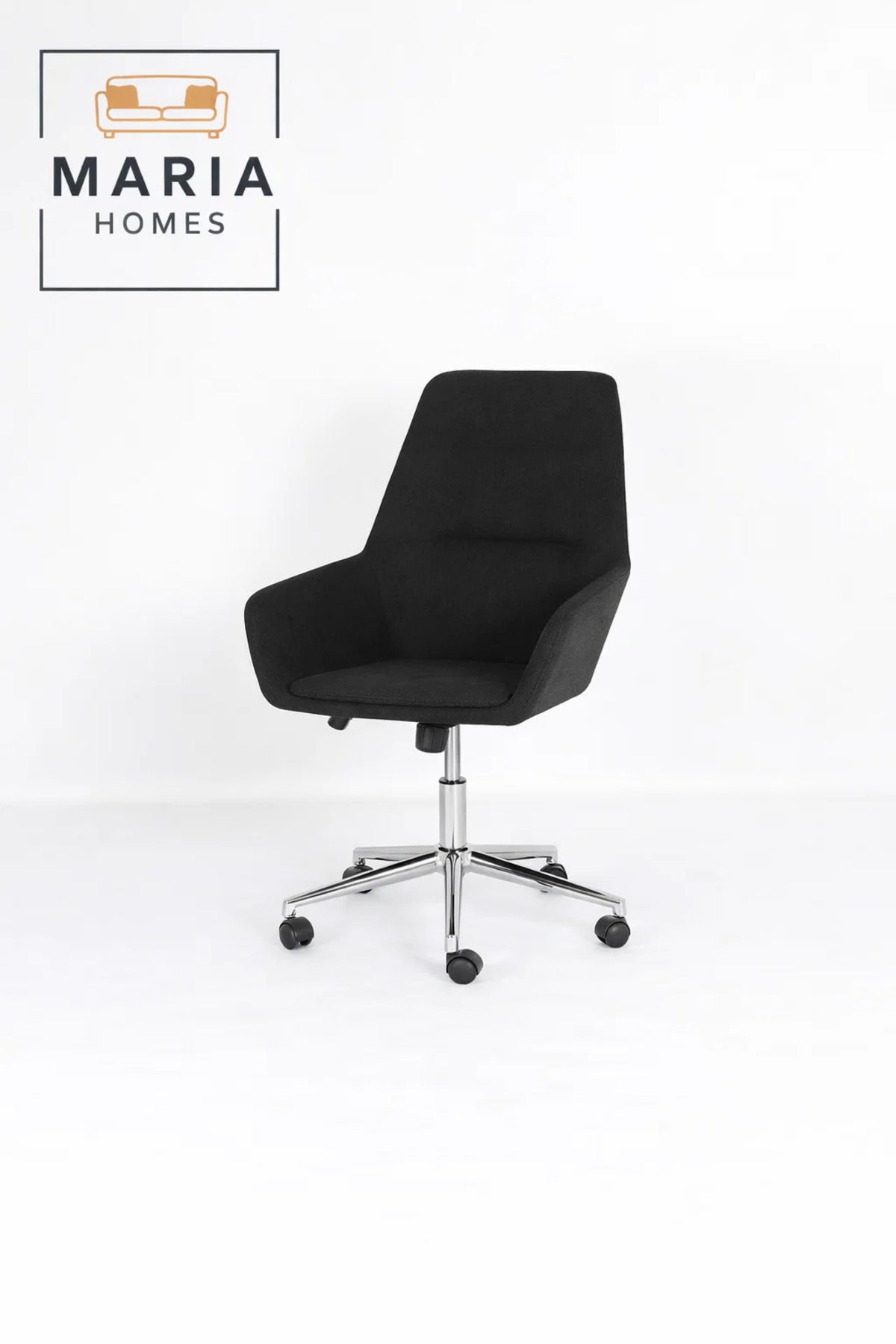 Black Office Chair with Wheels Ð Modern Ergonomic Swivel Work Chair