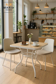 Modern Square Outdoor Dining Table | Metal Garden Patio Furniture 90_90_75 Durable Design