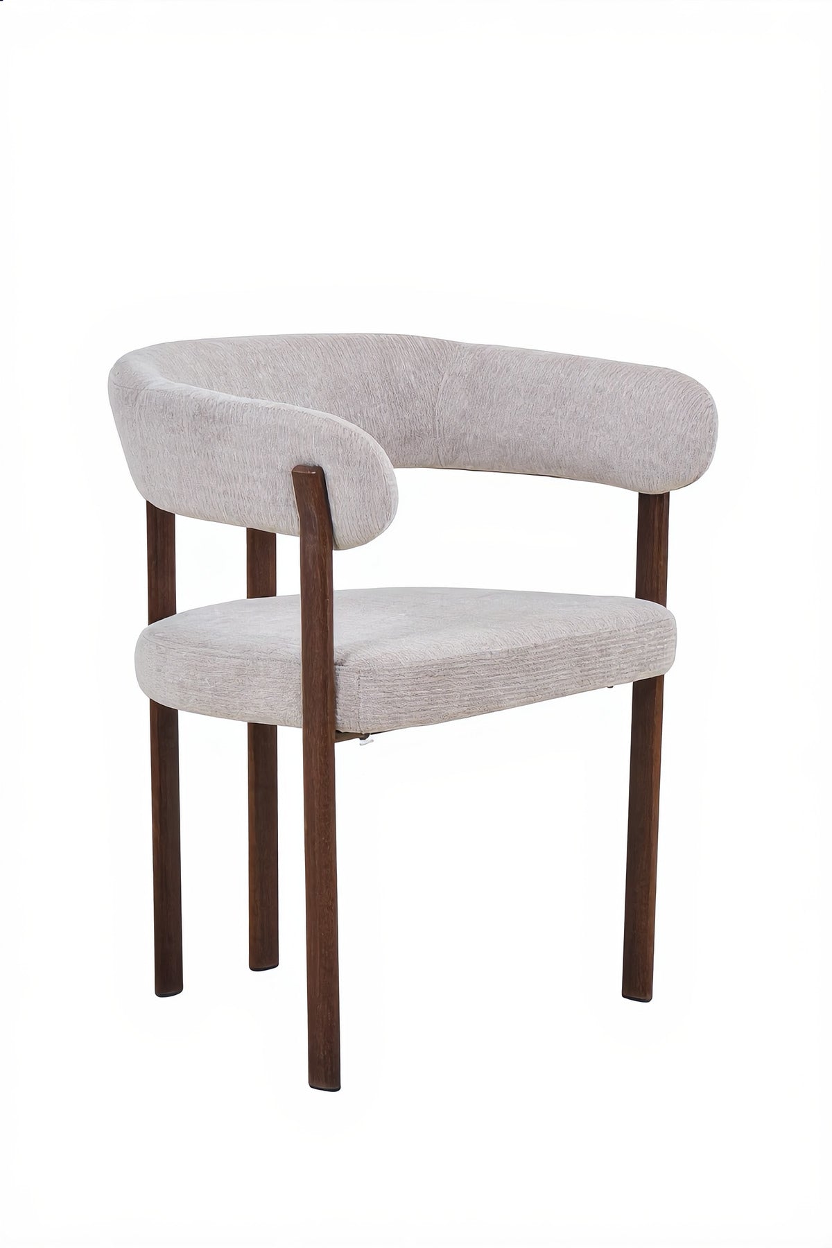 Off-White Armchair with Wooden Legs, 77x59x48 CM off white armchair Dining Room Chair