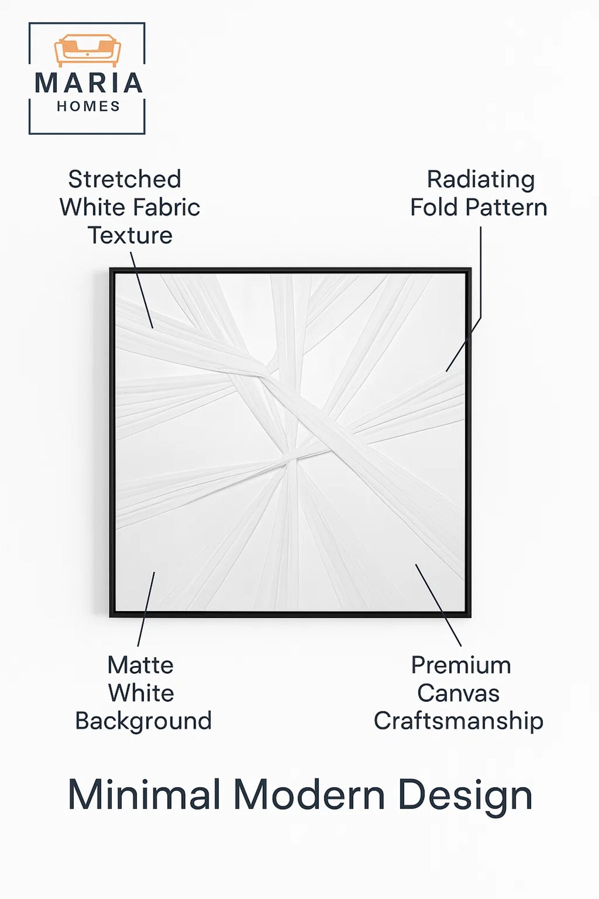 White Abstract Wall Art Modern Minimalist Decor for Living Room Bedroom Office Interior