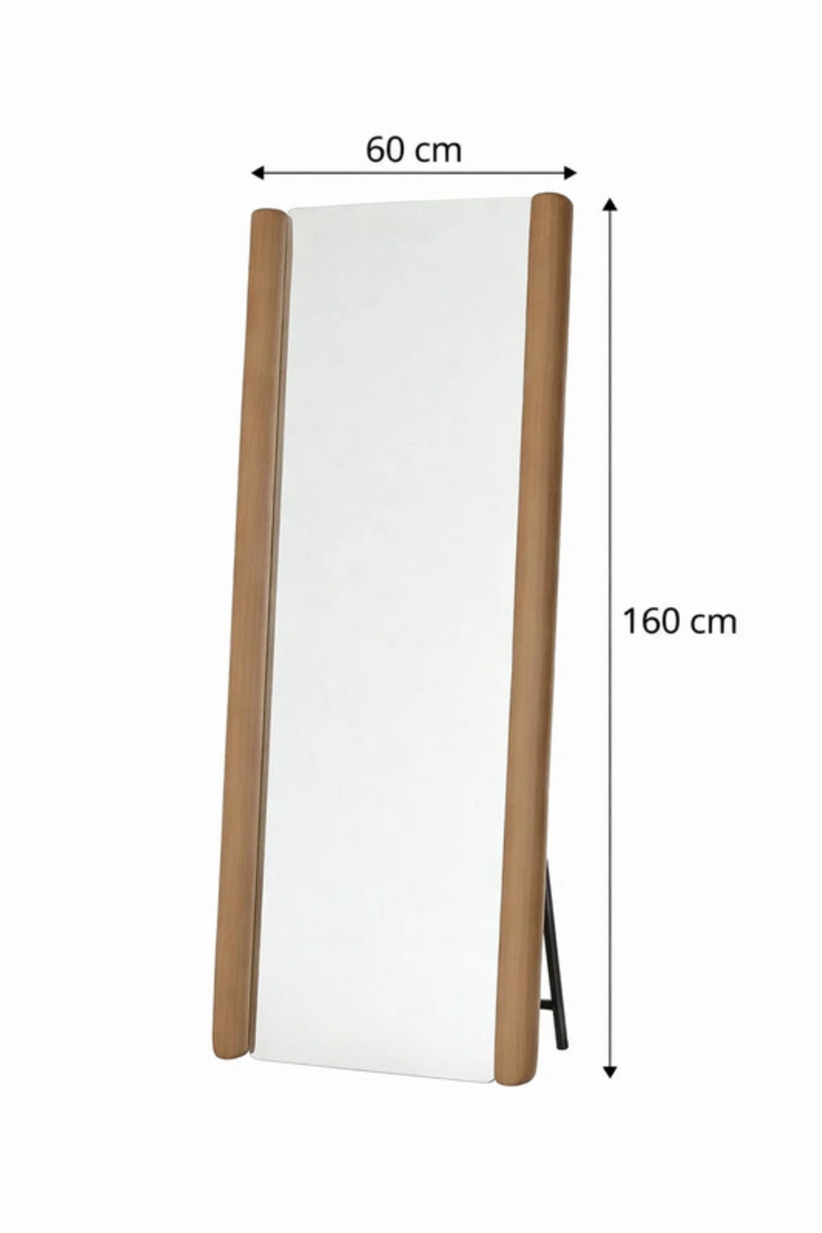 Brown Frame Floor Mirror Full Length Standing Mirror for Bedroom Decor
