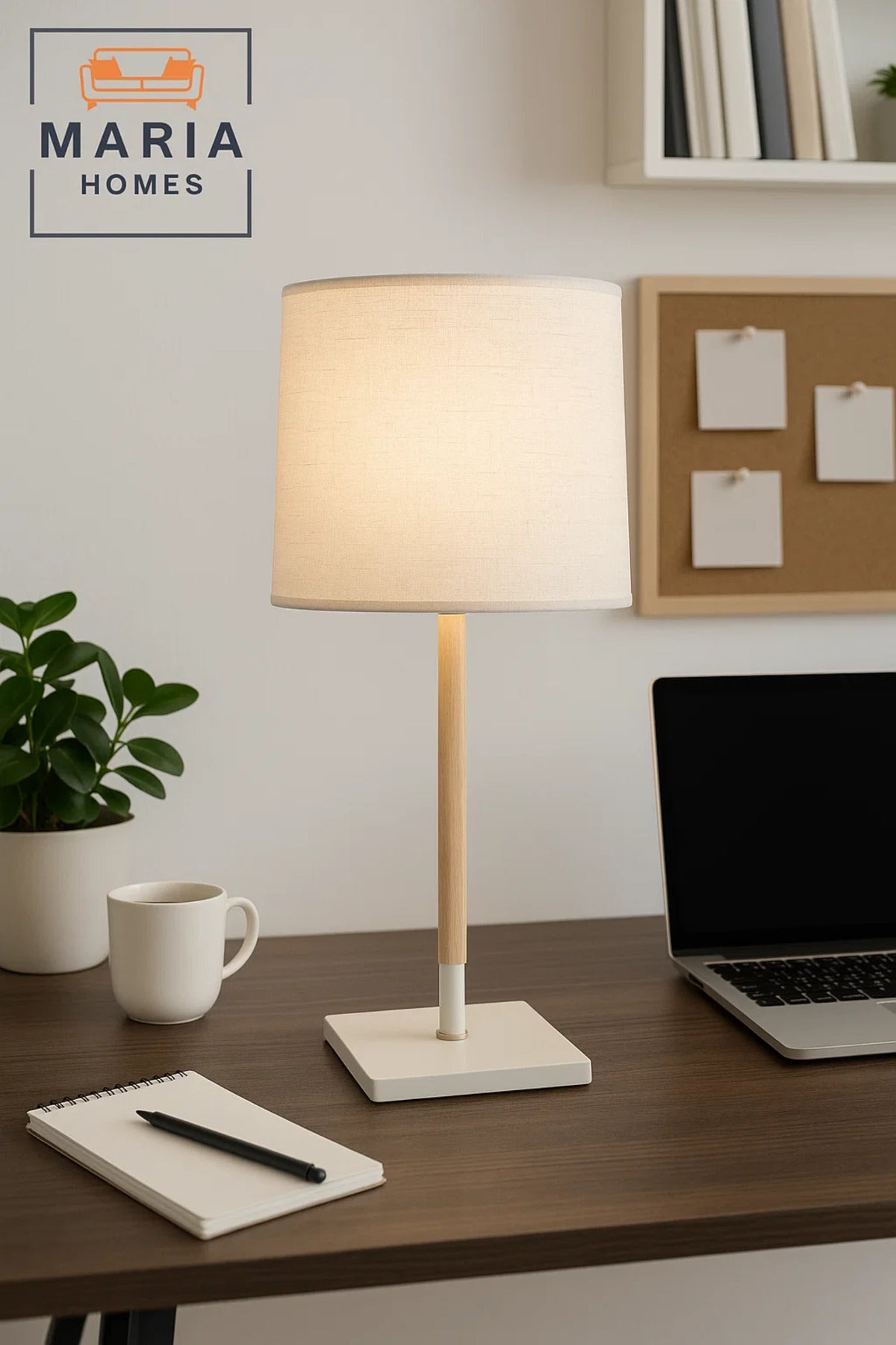 Minimalist Wooden Table Lamp for Bedroom, Study, or Office Decor Ð Warm Light