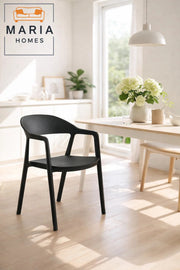 Black Visitor Chair with Armrests Ð Comfortable Office Guest & Waiting Chair