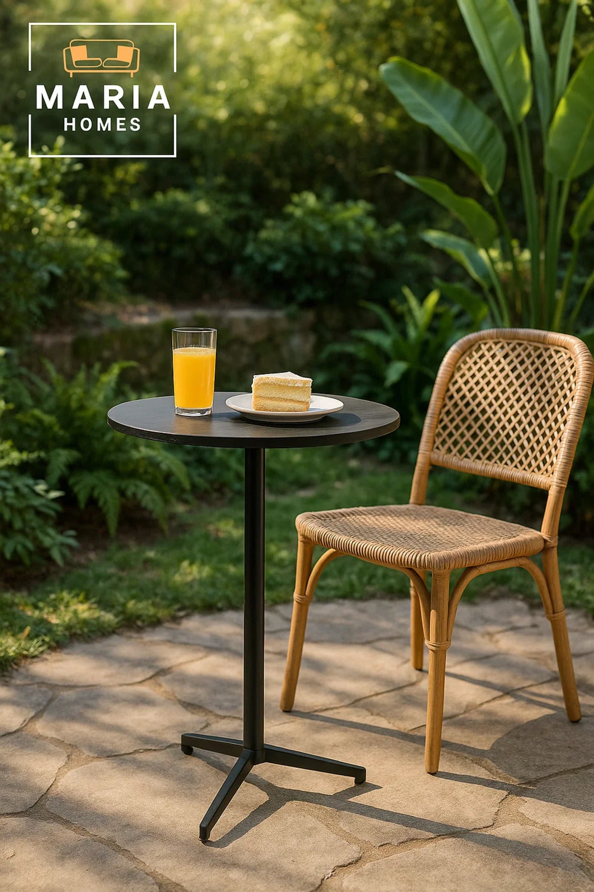 Modern Black Round High Table 60_104 cm Ð Tall CafŽ Bar Table with Metal Base