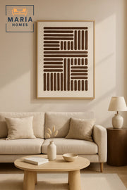 Modern 3D Wall Art Ð Brown Geometric Textured Decorative Panel 120_80 cm