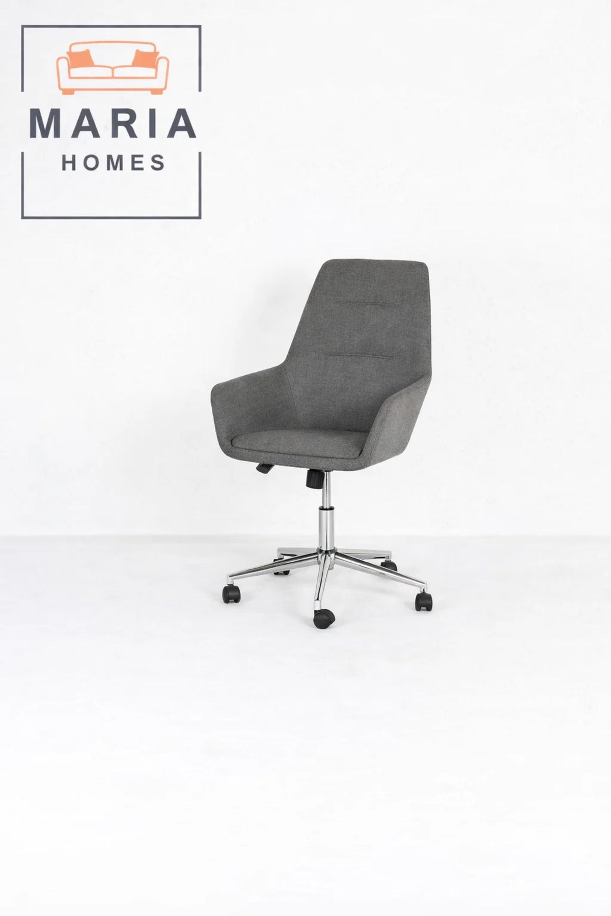 Light Grey Office Chair with Wheels Ð Modern Ergonomic Swivel Chair