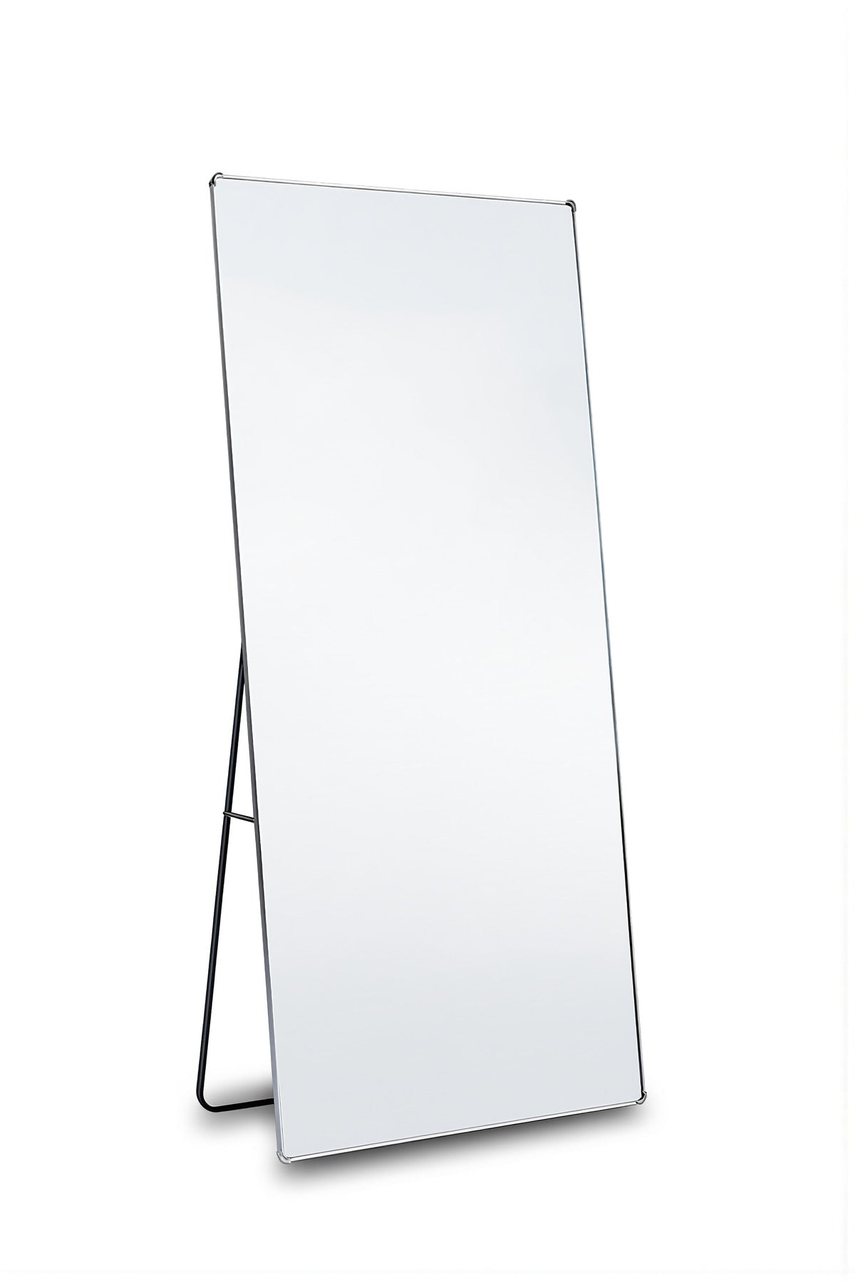 Modern Full Body Standing Mirror 180x60cm Large Floor Mirror for Bedroom Hallway Silver Frame