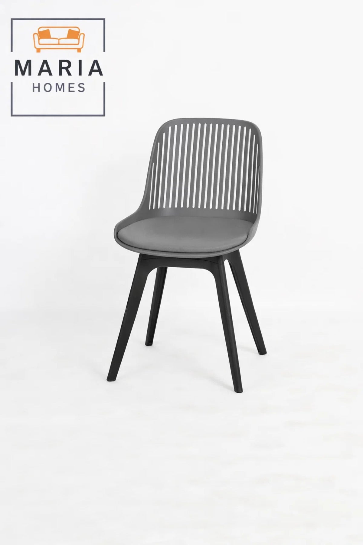 Grey Plastic Chair with Black Legs Ð Modern Dining & Accent Chair