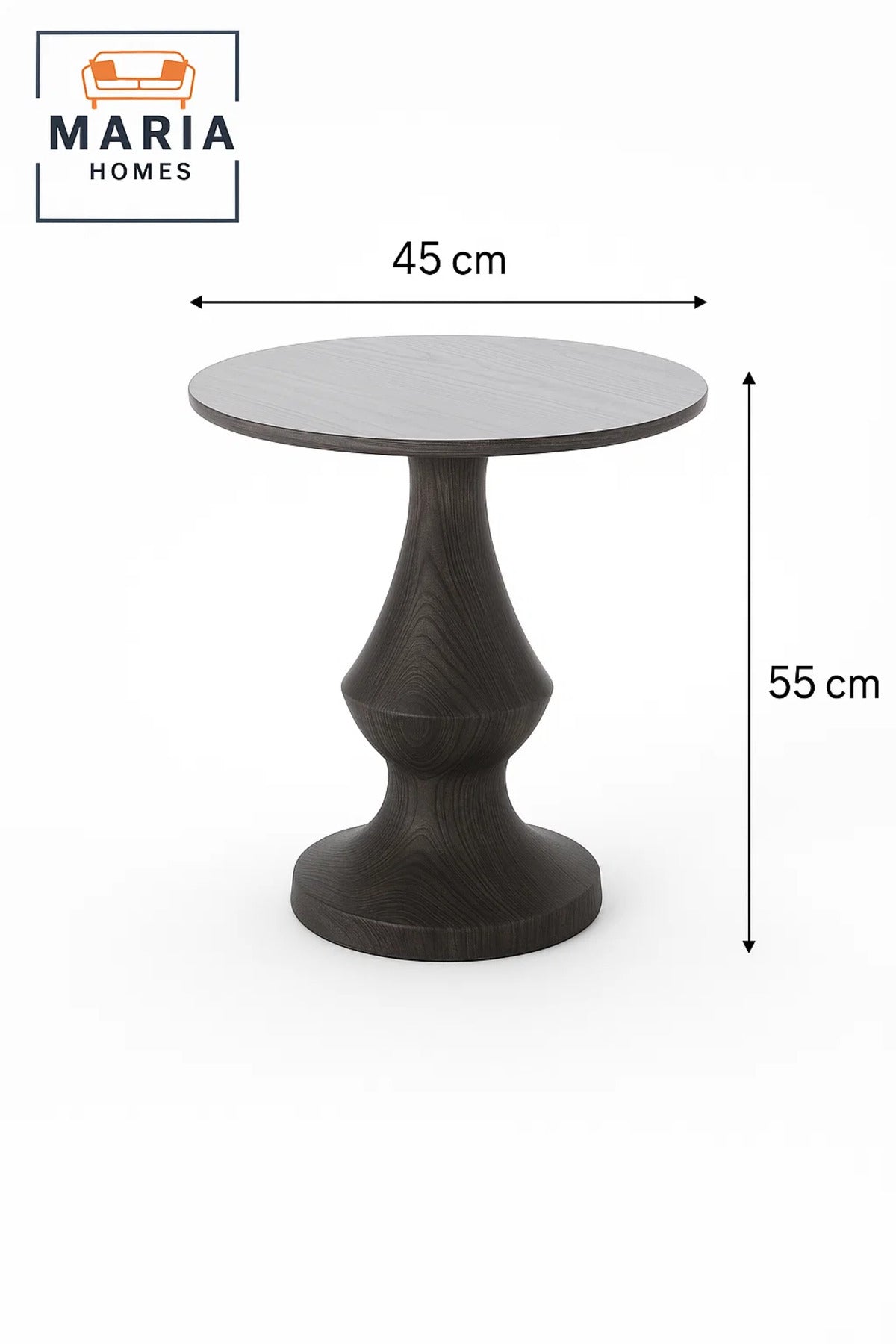 Modern Ceramic Tea Table √ê Wood Style Round Side Table 45_45_55 cm