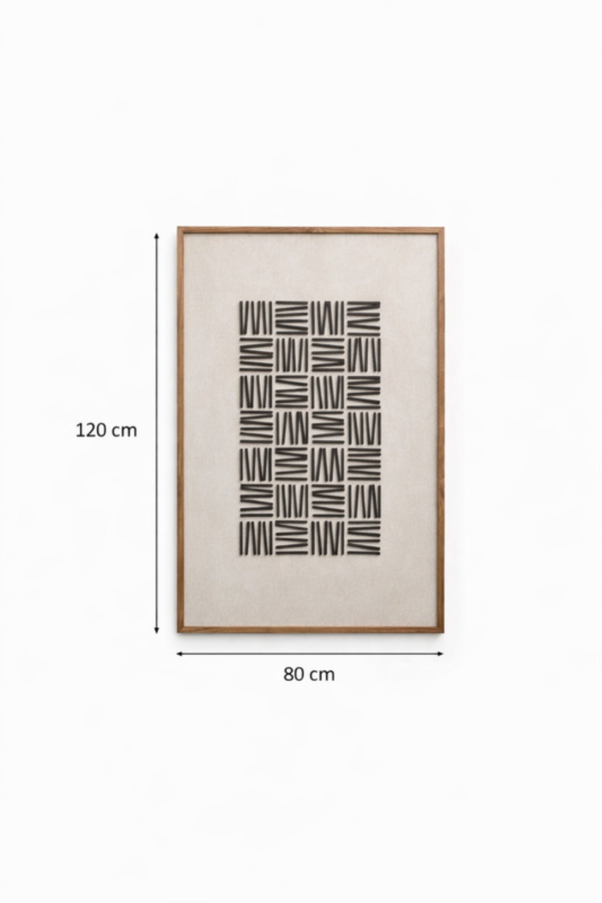 Natural Wood Geometric Wall Art with Wooden Frame Modern Decorative Panel natural wood