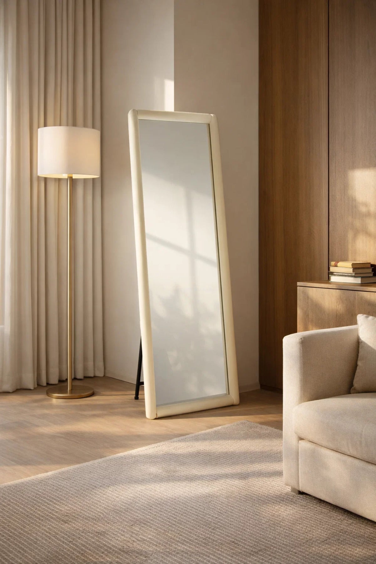 White Full Length Standing Mirror 80x180cm Modern Floor white full length
