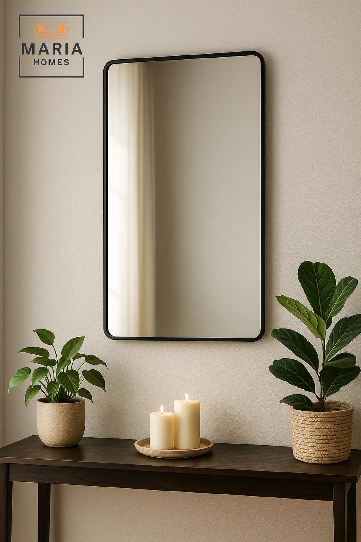 Black Wall Mirror for Bathroom Bedroom Living Room Dressing & Home D≈Ωcor √ê 100_60 cm
